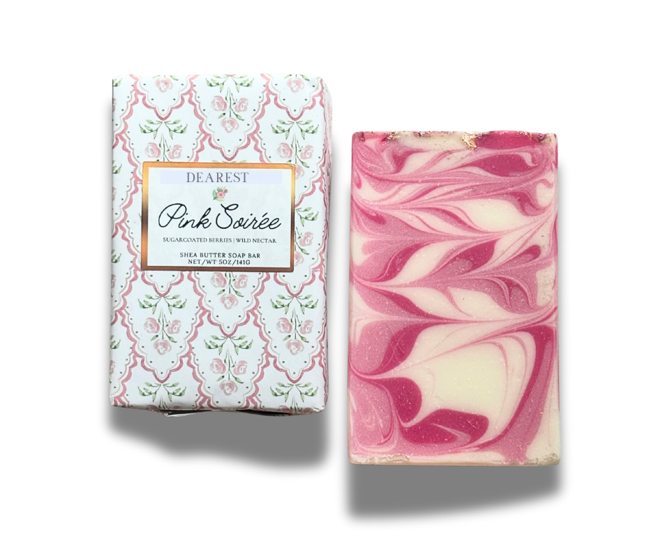 Pink Soirée Shea Butter Soap Bar by Dearest